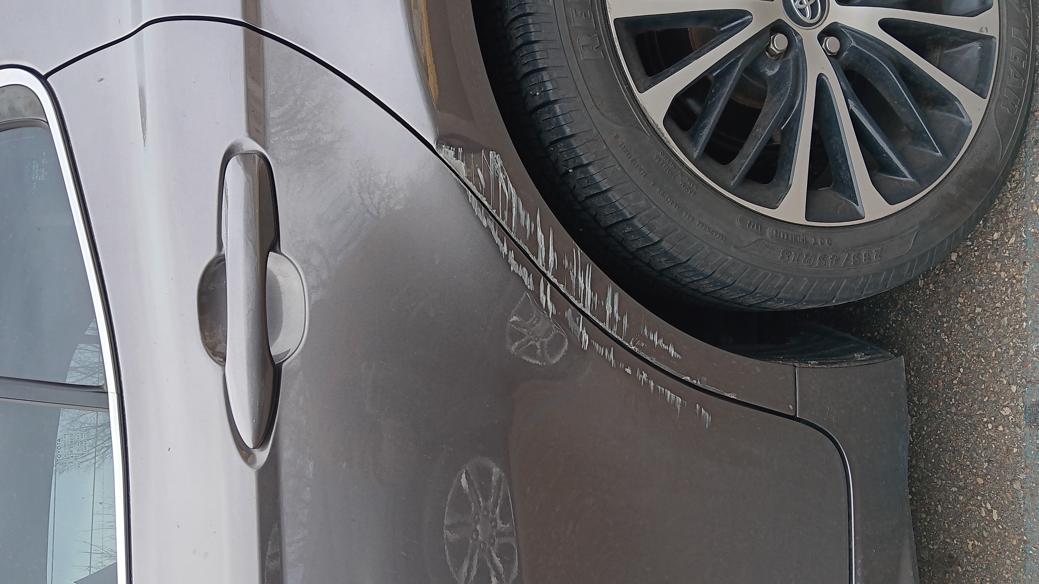 2025 Toyota Camry body repair and paint in Norfolk, Virginia — Before